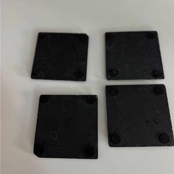 Letter M Charcoal Coaster Set 4 - Picture 2 of 4